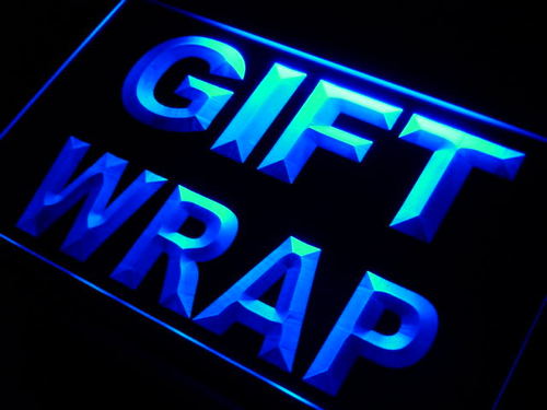 Gift Wrap Display Neon Light Sign